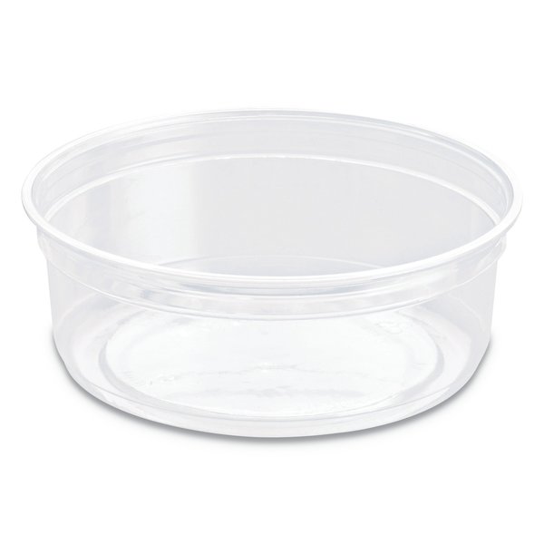 Solo Bare Eco-Forward RPET Deli Containers, 4.6" dia, Clear, PK500 DM8R-0090